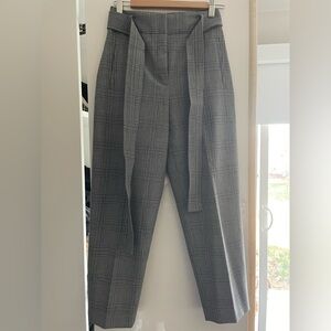 Wilfred (Aritzia) Black and Gray Checkered Pants